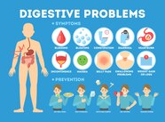 Premium Vector Infographic With Intestine Problems Diarrhea And 