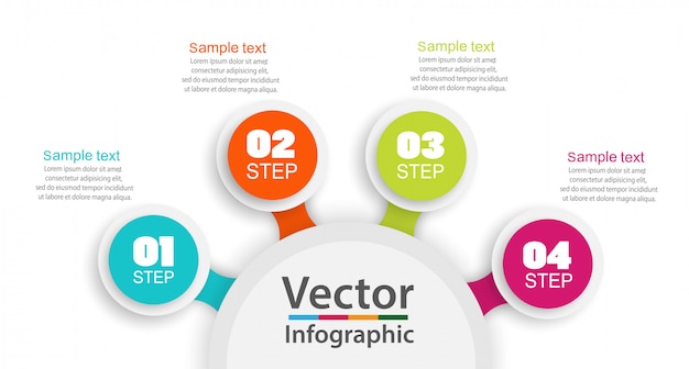 Premium Vector | Infographics business concept with 4 steps or options