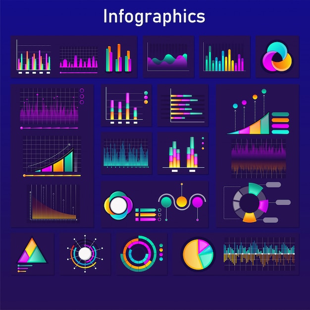 Premium Vector | Infographics diagram, chart and graph set.