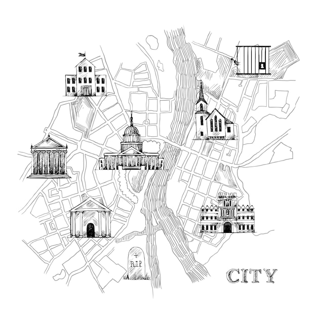 Information city map | Premium Vector
