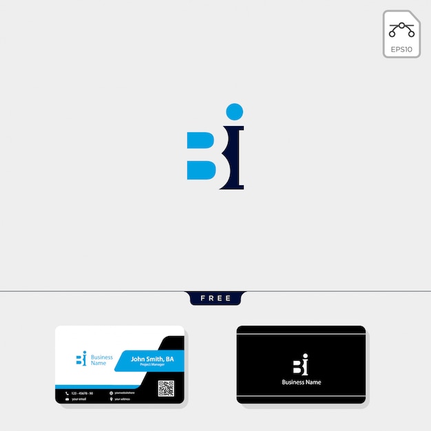Download Free Initial Bi Logo Template Free Your Business Card Design Premium Use our free logo maker to create a logo and build your brand. Put your logo on business cards, promotional products, or your website for brand visibility.