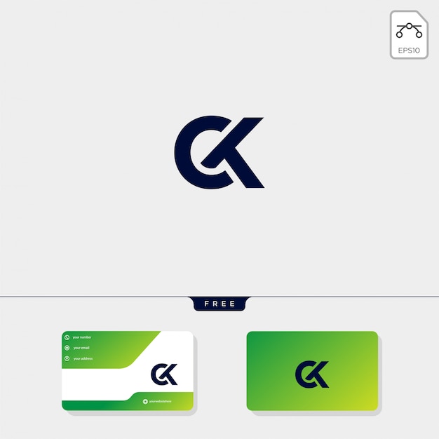 Download Free Initial Ck Logo Template And Business Card Design Premium Vector Use our free logo maker to create a logo and build your brand. Put your logo on business cards, promotional products, or your website for brand visibility.