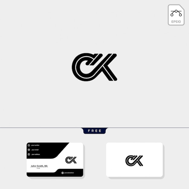 Download Free Initial Ck Logo Template And Business Card Design Premium Vector Use our free logo maker to create a logo and build your brand. Put your logo on business cards, promotional products, or your website for brand visibility.
