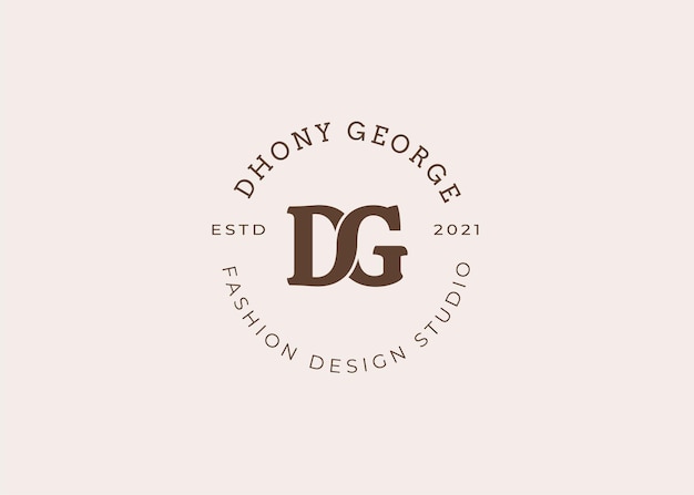 Premium Vector | Initial d g letter logo design template illustrations