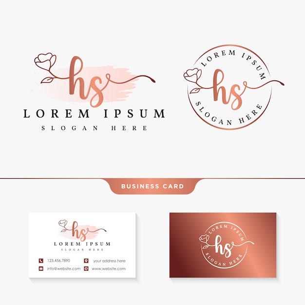 Download Free Initial Hs Feminine Logo Design Template Premium Vector Use our free logo maker to create a logo and build your brand. Put your logo on business cards, promotional products, or your website for brand visibility.