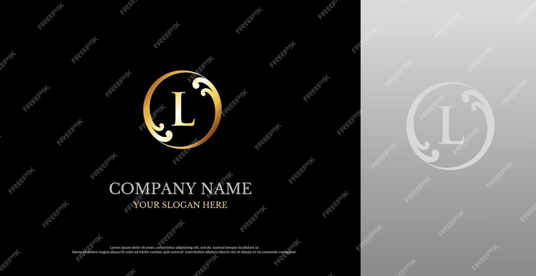 Premium Vector | Initial l logo with luxury ornament