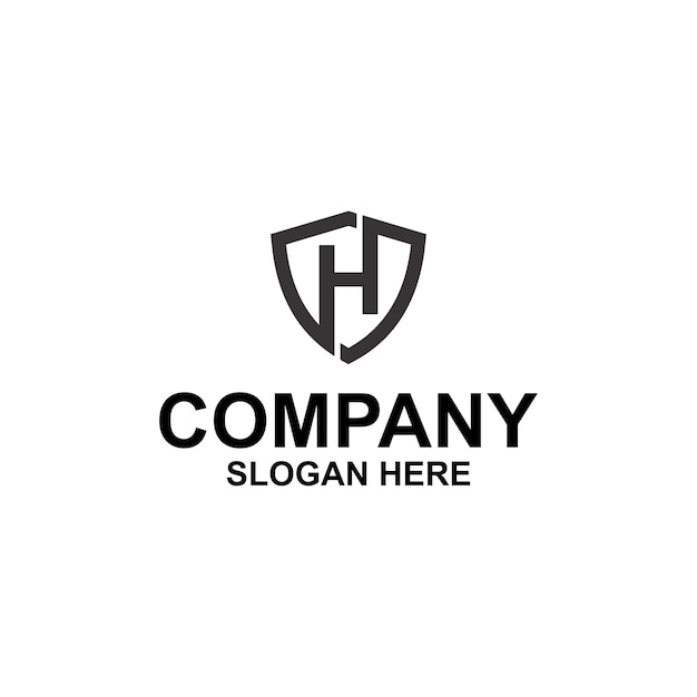 Premium Vector | Initial letter h shield logo premium