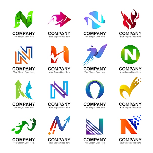 Download Free Initial Letter N Logo Design Collection Premium Vector Use our free logo maker to create a logo and build your brand. Put your logo on business cards, promotional products, or your website for brand visibility.