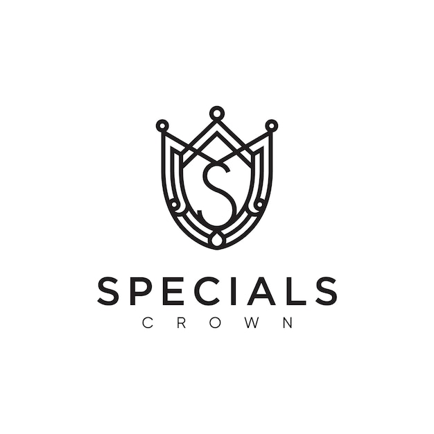 Premium Vector Initial Letter S Logo With Crown Template