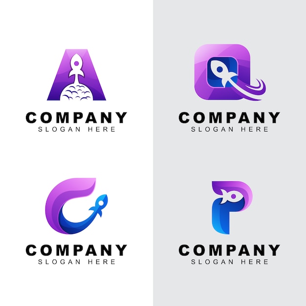 Download Free Initial Letter With Rocket Business Logo Bundle Letter A C P Q Use our free logo maker to create a logo and build your brand. Put your logo on business cards, promotional products, or your website for brand visibility.