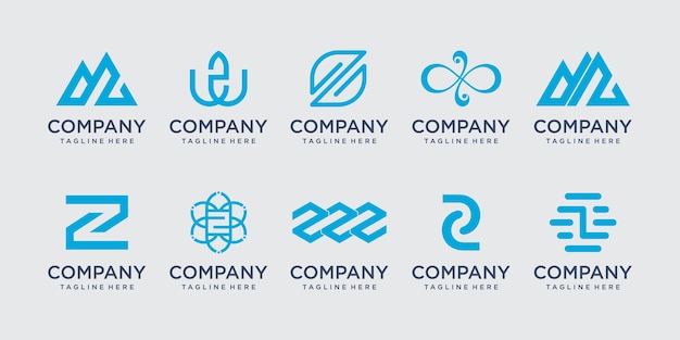 Premium Vector | Initial letter z logo icon set design for business of ...