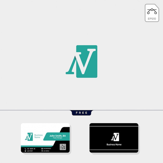 Download Free Initial N Nv Logo Template Free Your Business Card Design Use our free logo maker to create a logo and build your brand. Put your logo on business cards, promotional products, or your website for brand visibility.
