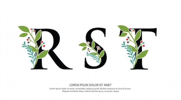 Download Free Initial R S T Letter Logo With Flower Shape Premium Vector Use our free logo maker to create a logo and build your brand. Put your logo on business cards, promotional products, or your website for brand visibility.