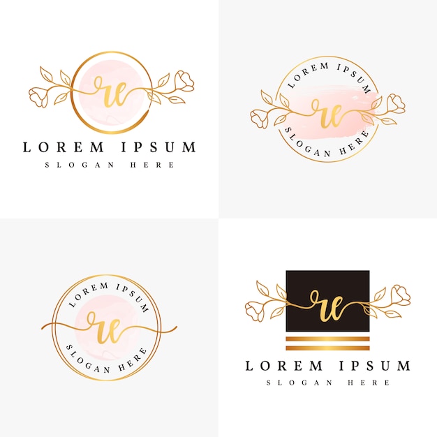 Download Free Initial Re Feminine Logo Collections Template Premium Vector Use our free logo maker to create a logo and build your brand. Put your logo on business cards, promotional products, or your website for brand visibility.