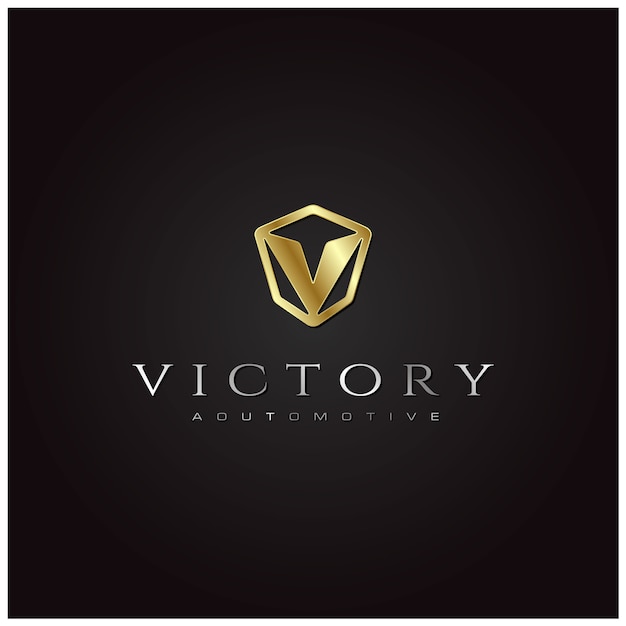 Download Free Initial V Car Emblem Logo With 3d Gold Silver Metal Plate Effect Use our free logo maker to create a logo and build your brand. Put your logo on business cards, promotional products, or your website for brand visibility.