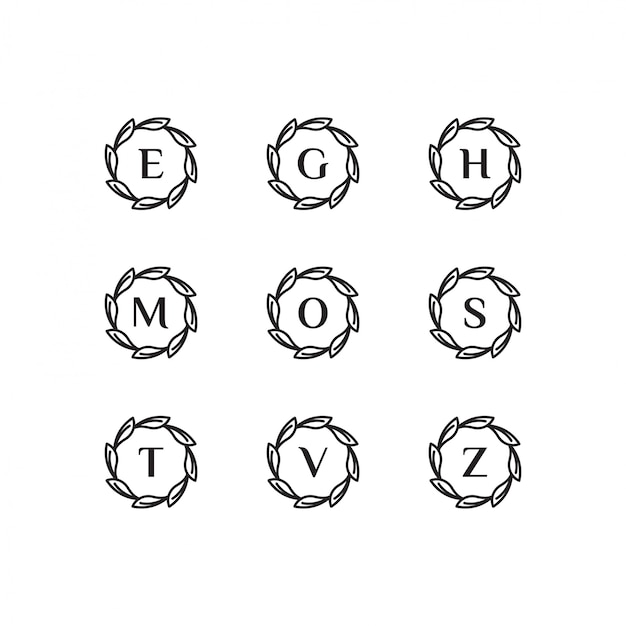 Premium Vector Initials E G H M O S T V Z Logo Template With A Black Style Color For The Company