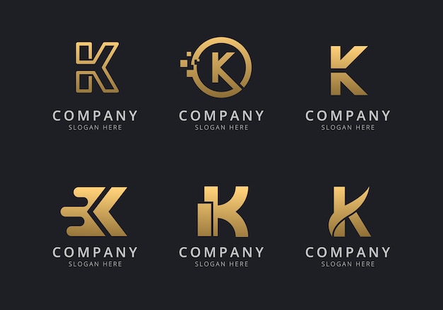 Download Free Initials K Logo Template With A Golden Style Color For The Company Use our free logo maker to create a logo and build your brand. Put your logo on business cards, promotional products, or your website for brand visibility.