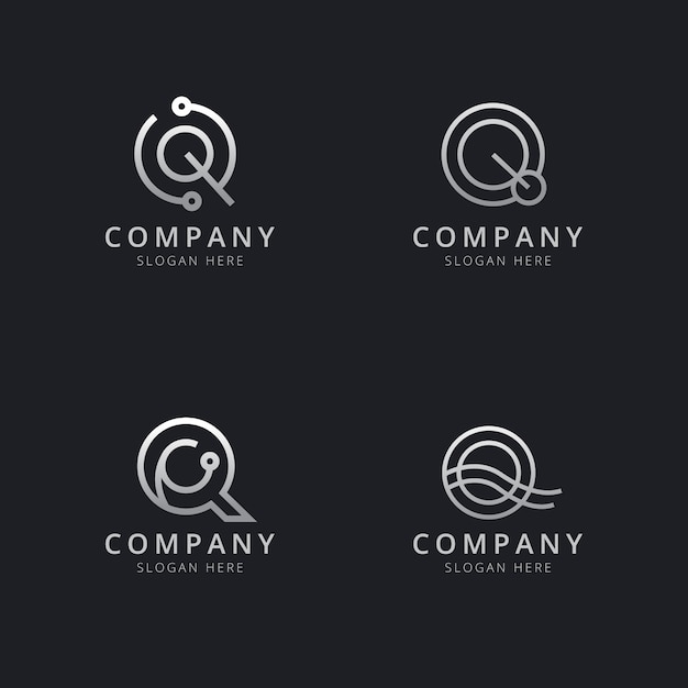 Download Free Initials Q Line Monogram Logo Template With Silver Style Color For Use our free logo maker to create a logo and build your brand. Put your logo on business cards, promotional products, or your website for brand visibility.