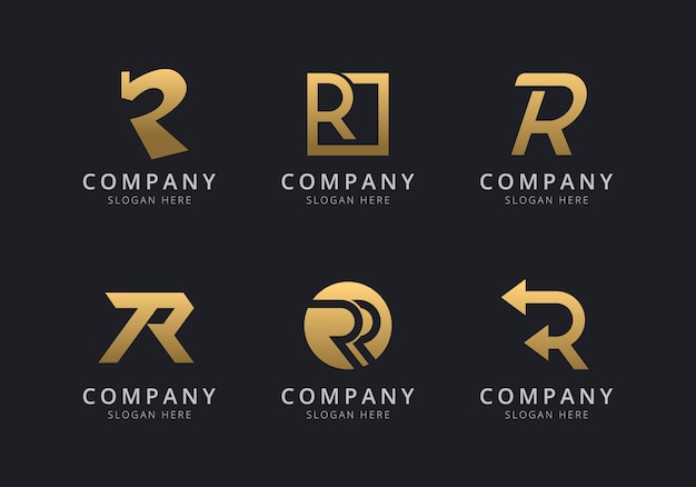 Download Free Initials R Logo Template With A Golden Style Color For The Company Use our free logo maker to create a logo and build your brand. Put your logo on business cards, promotional products, or your website for brand visibility.