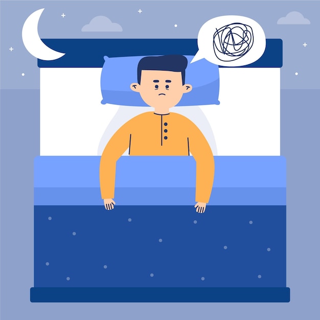 Free Vector Insomnia Concept Illustration 