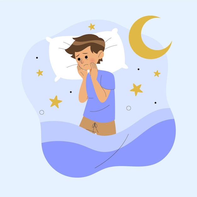 Premium Vector Insomnia Concept Illustration Premium Vector Insomnia Concept Illustration
