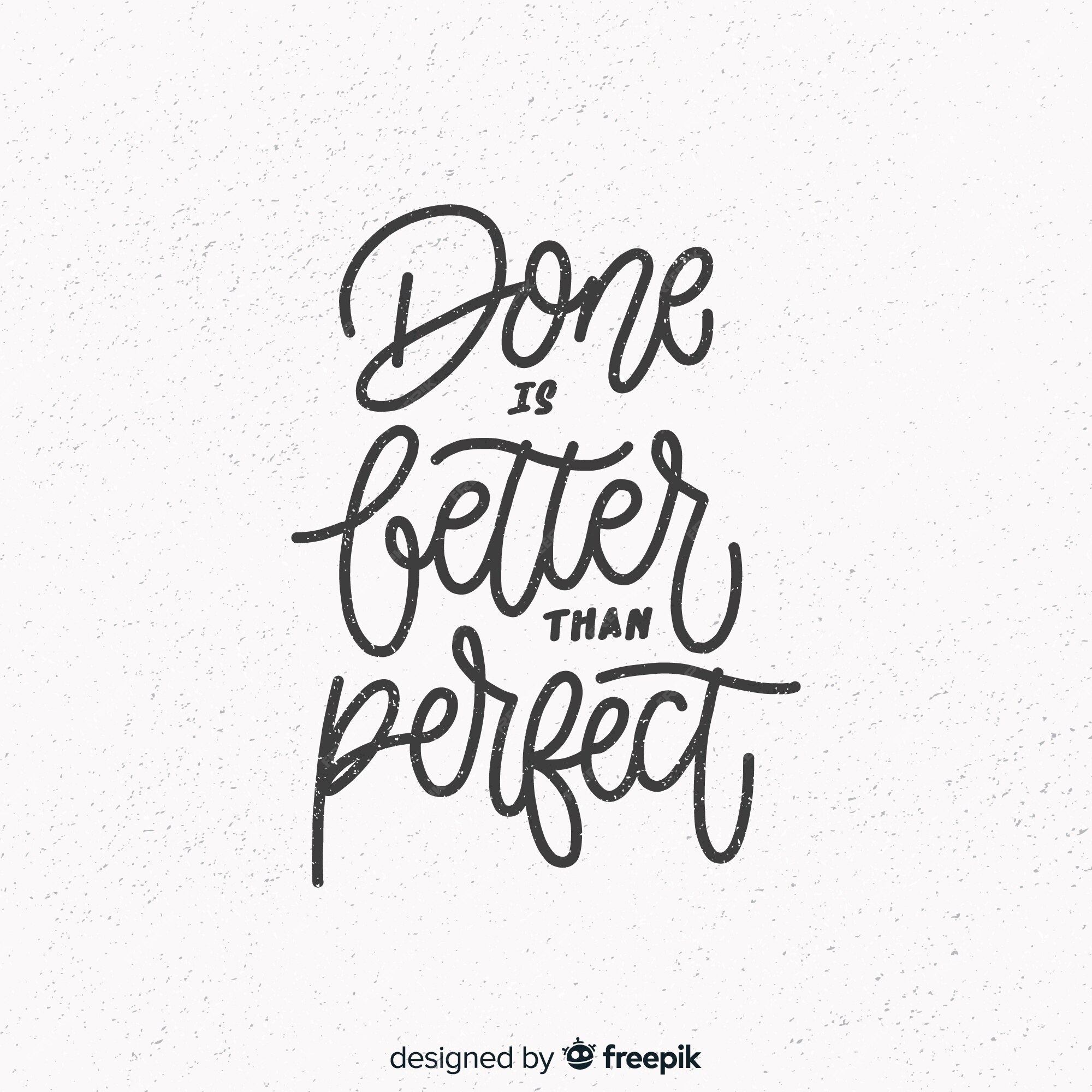 Free Vector Inspirational Quote With Hand Drawn Lettering