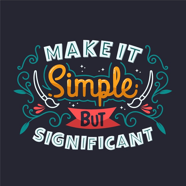 Inspiring quote in creative lettering | Free Vector