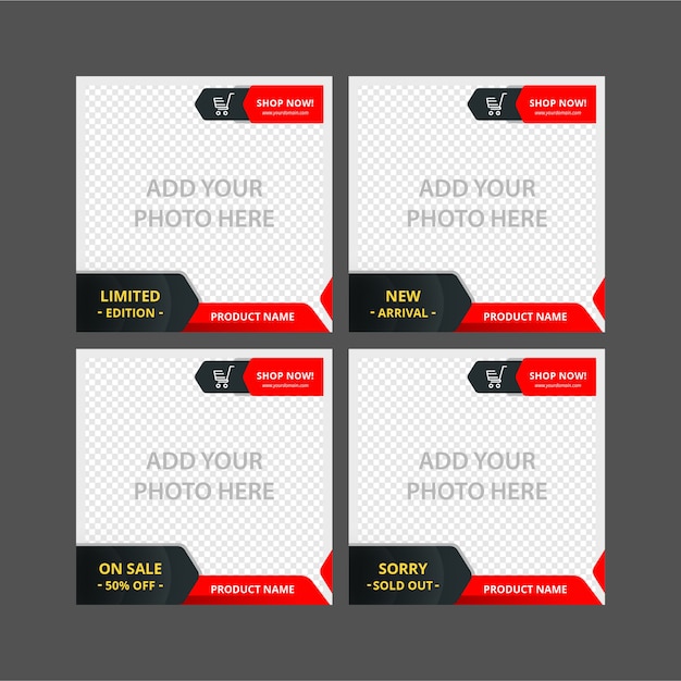 Premium Vector Instagram Banner Template