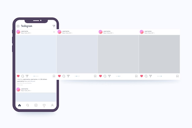 Free Vector | Instagram carousel interface