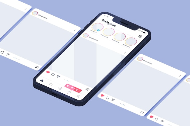 Download Free Vector | Instagram carousel interface