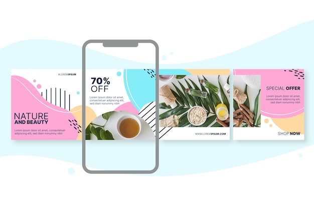 Download Free Vector | Instagram carousel templates