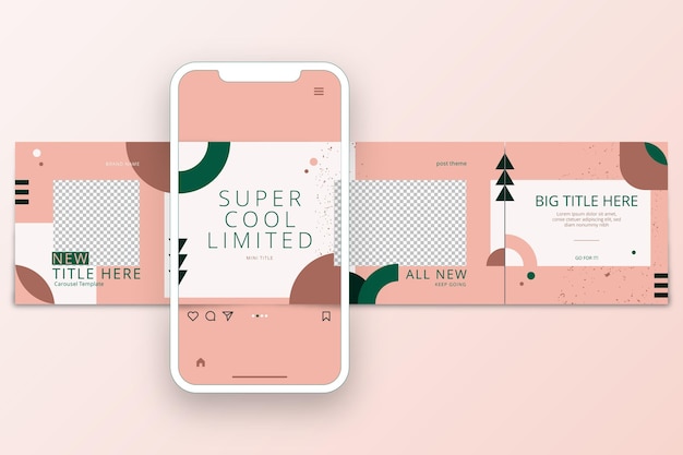 Download Premium Vector | Instagram carousel templates