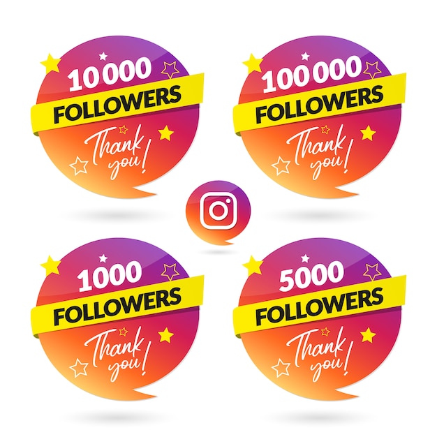 Download Free Instagram Followers Celebration Banner And Logo Premium Vector Use our free logo maker to create a logo and build your brand. Put your logo on business cards, promotional products, or your website for brand visibility.