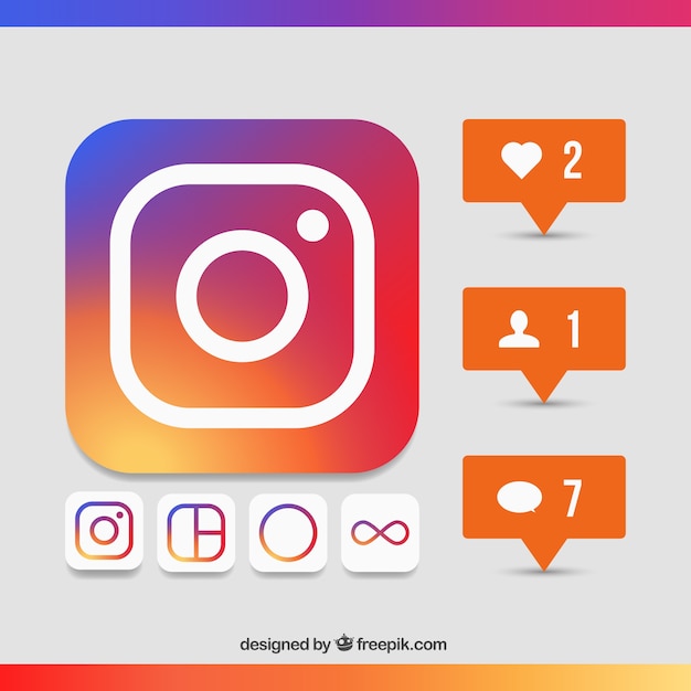 Download Free Download Free Instagram Icon Set Vector Freepik Use our free logo maker to create a logo and build your brand. Put your logo on business cards, promotional products, or your website for brand visibility.