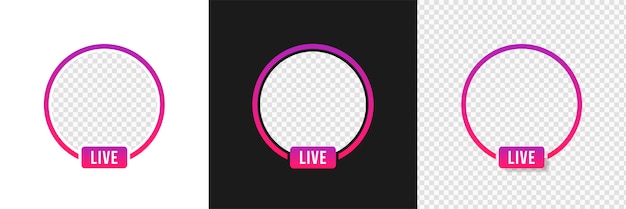 Download Premium Vector Instagram Live Video Streaming Frame Mockup PSD Mockup Templates