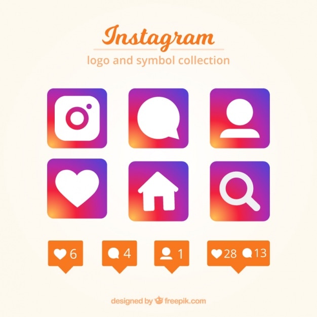 colorful instagram symbol drawings