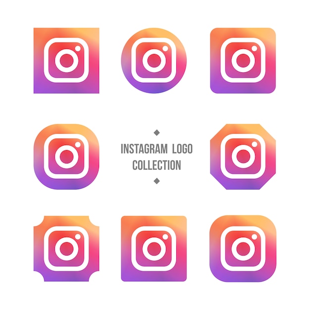 Instagramのロゴコレクション 無料のベクター