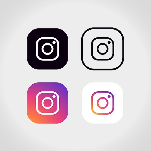 Instagramロゴコレクション 無料のベクター