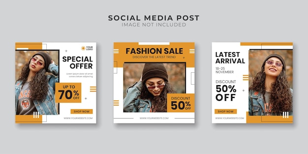 Premium Vector | Instagram post collection for fashion sale