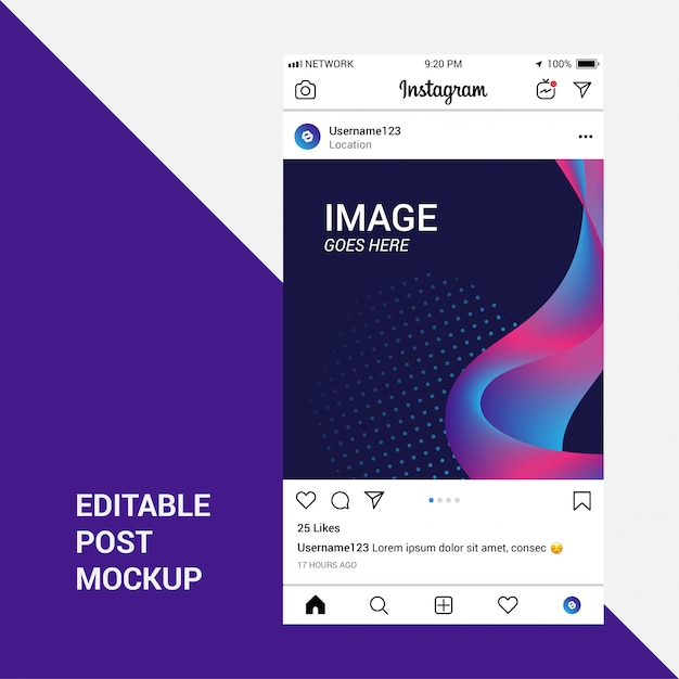 Download Instagram post mockup Vector | Premium Download