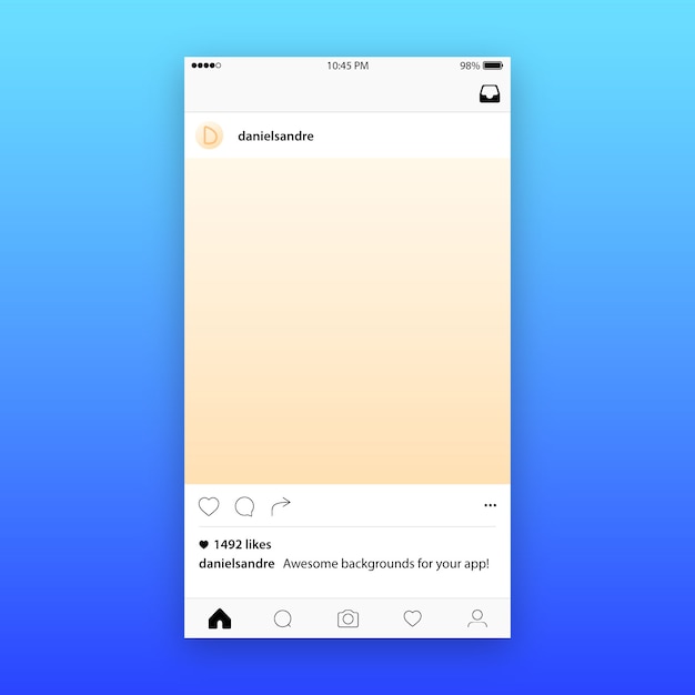 Instagram post template mock-up Vector | Premium Download