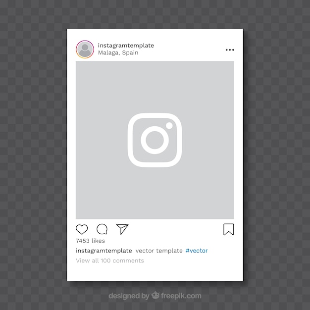 Download Free Download This Free Vector Instagram Post With Transparent Background Use our free logo maker to create a logo and build your brand. Put your logo on business cards, promotional products, or your website for brand visibility.