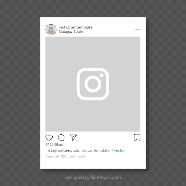 透明な背景を持つinstagramの投稿 無料のベクター