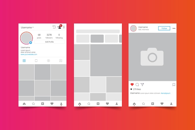 instagram profile page template html