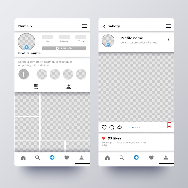 Free Instagram Profile Template - Nisma.Info