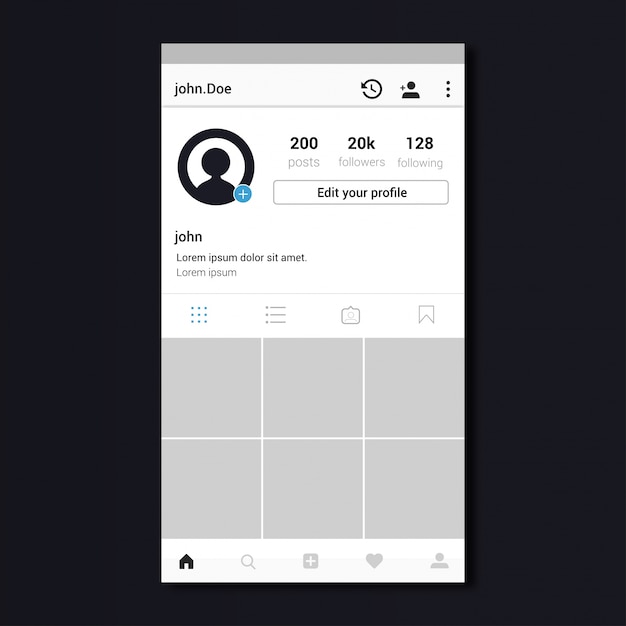 Free Instagram Profile Template Printable Templates