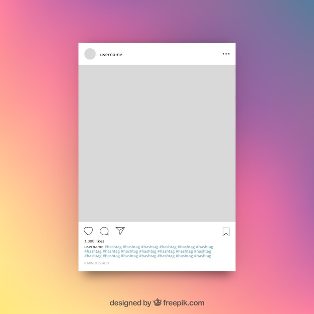 Instagram publication template Vector | Free Download