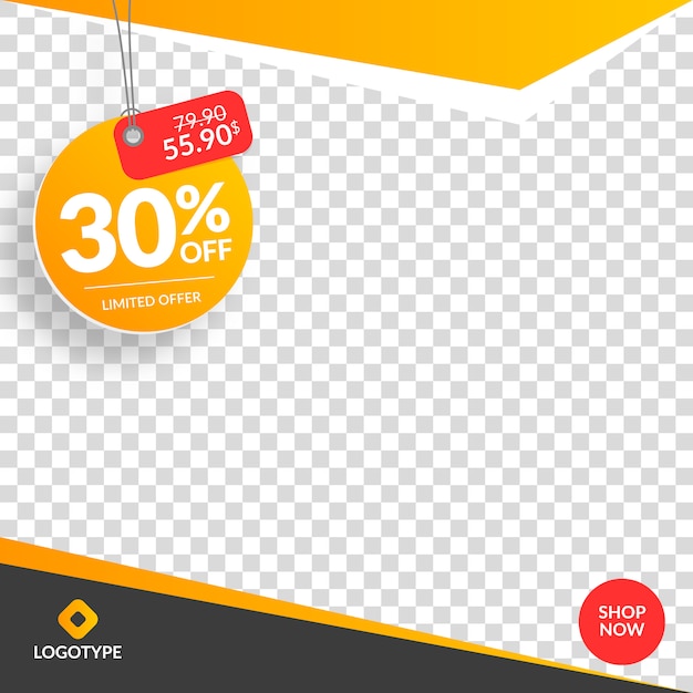 Premium Vector Instagram And Social Media Sale Banner With Empty Abstract Background