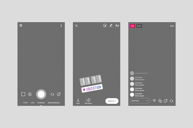 Free Vector Instagram Stories Interface Template