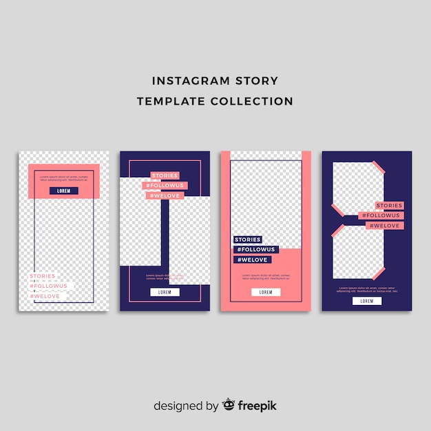 Instagram stories template | Free Vector